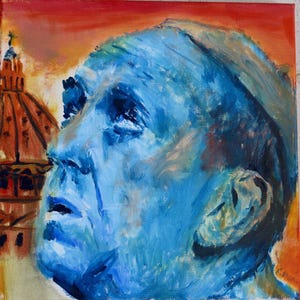 Pope Francis Oil Portrait with St. Peter&#39;s Basilica On Gallery-Wrapped Canvas Print