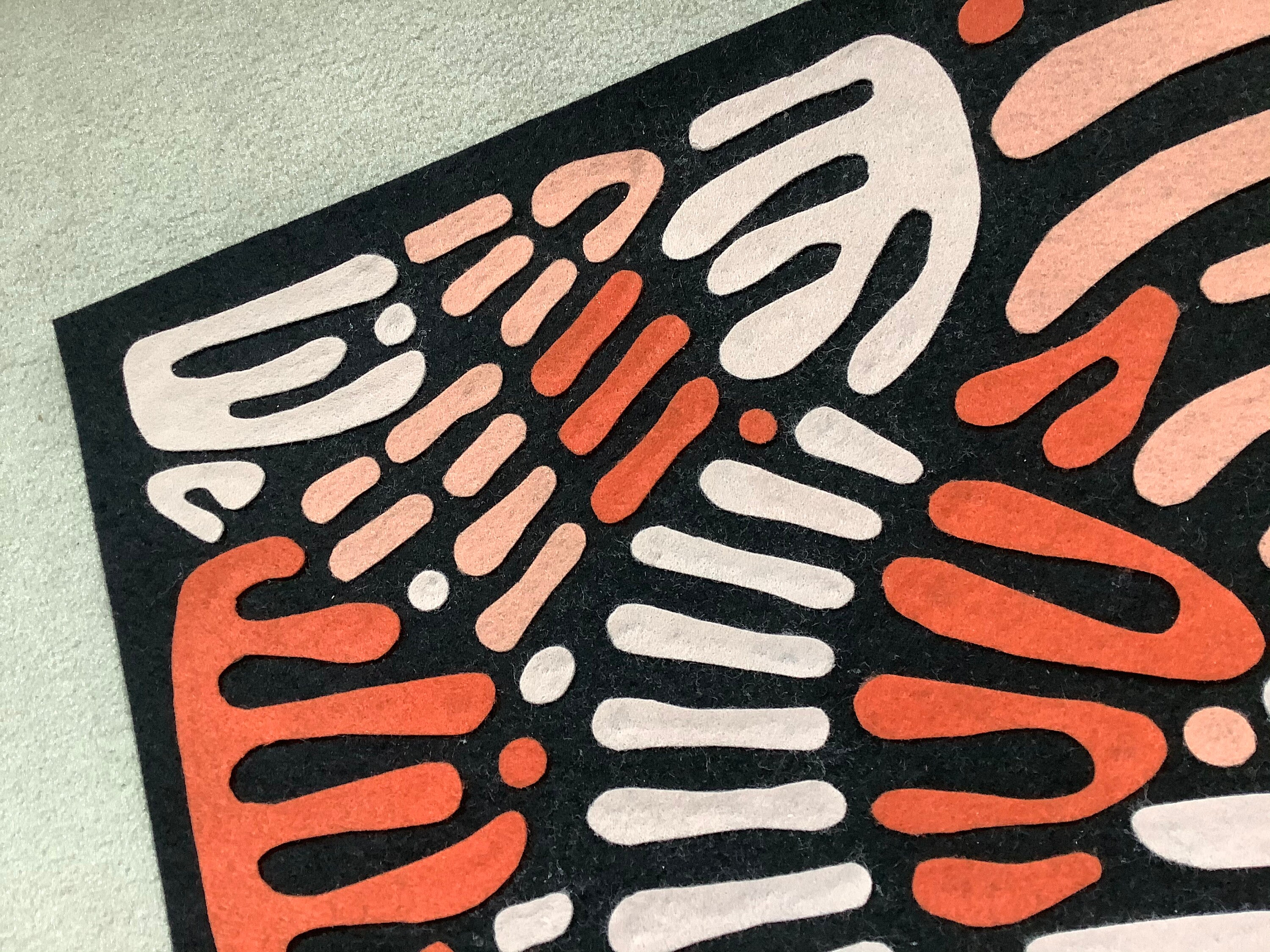 Boho Fiber Art Wall Hanging Felt Collage Earth Tones Etsy UK