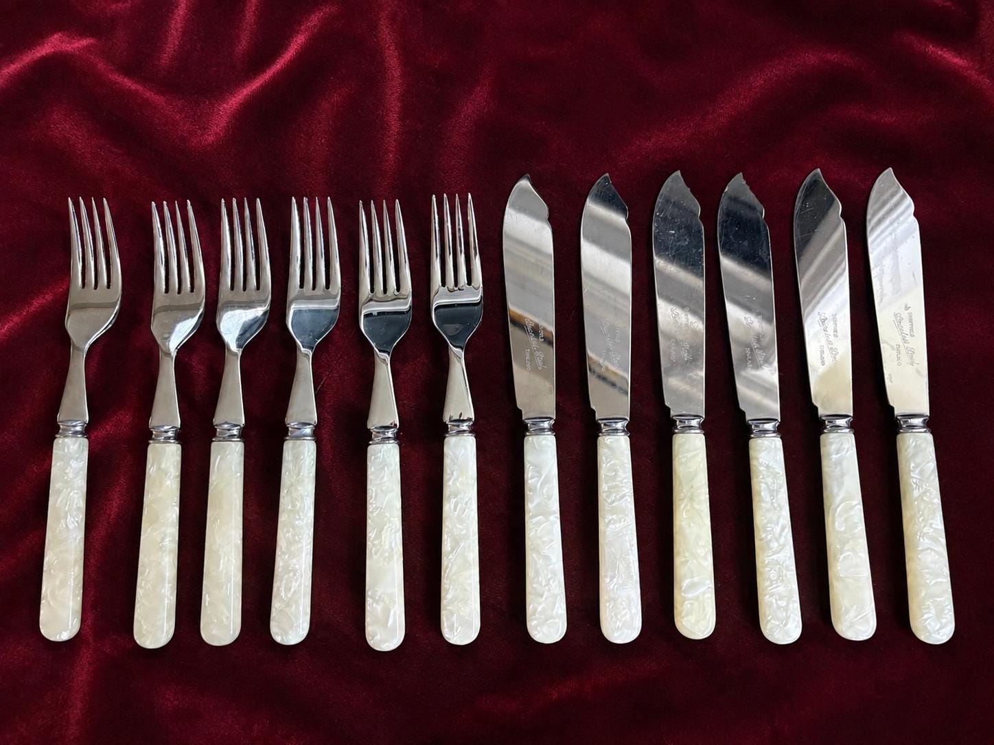 Mother of Pearl Handle Forks - Etsy