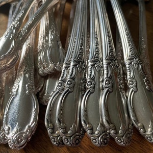1847 Rogers Oneida Silver Plated Flatware  Enchantment Pattern  Set for 12