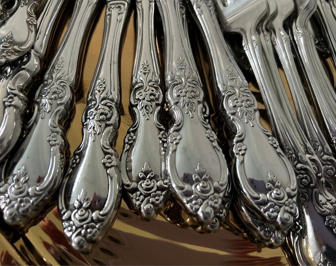 Vintage Stainless Oneida Flatware Louisiana Pattern Set for 8 Etsy