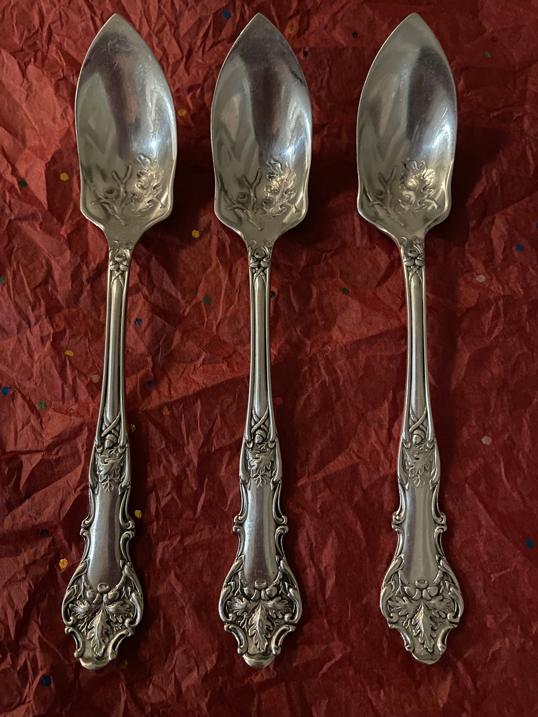 1847 Rogers Bros XS Triple Silver Plated Fancy Fruit Spoons, Set of 3 ...