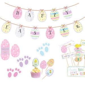 Painted Easter Egg Collection Party Set - 5 Products - Direct download