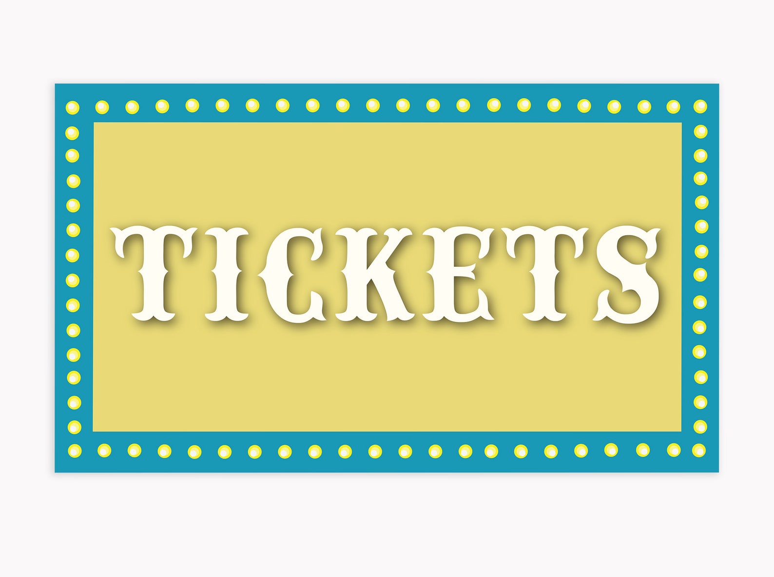 Fun Fair Tickets Tickets Sign Fun Fair Party or Circus Party Edit