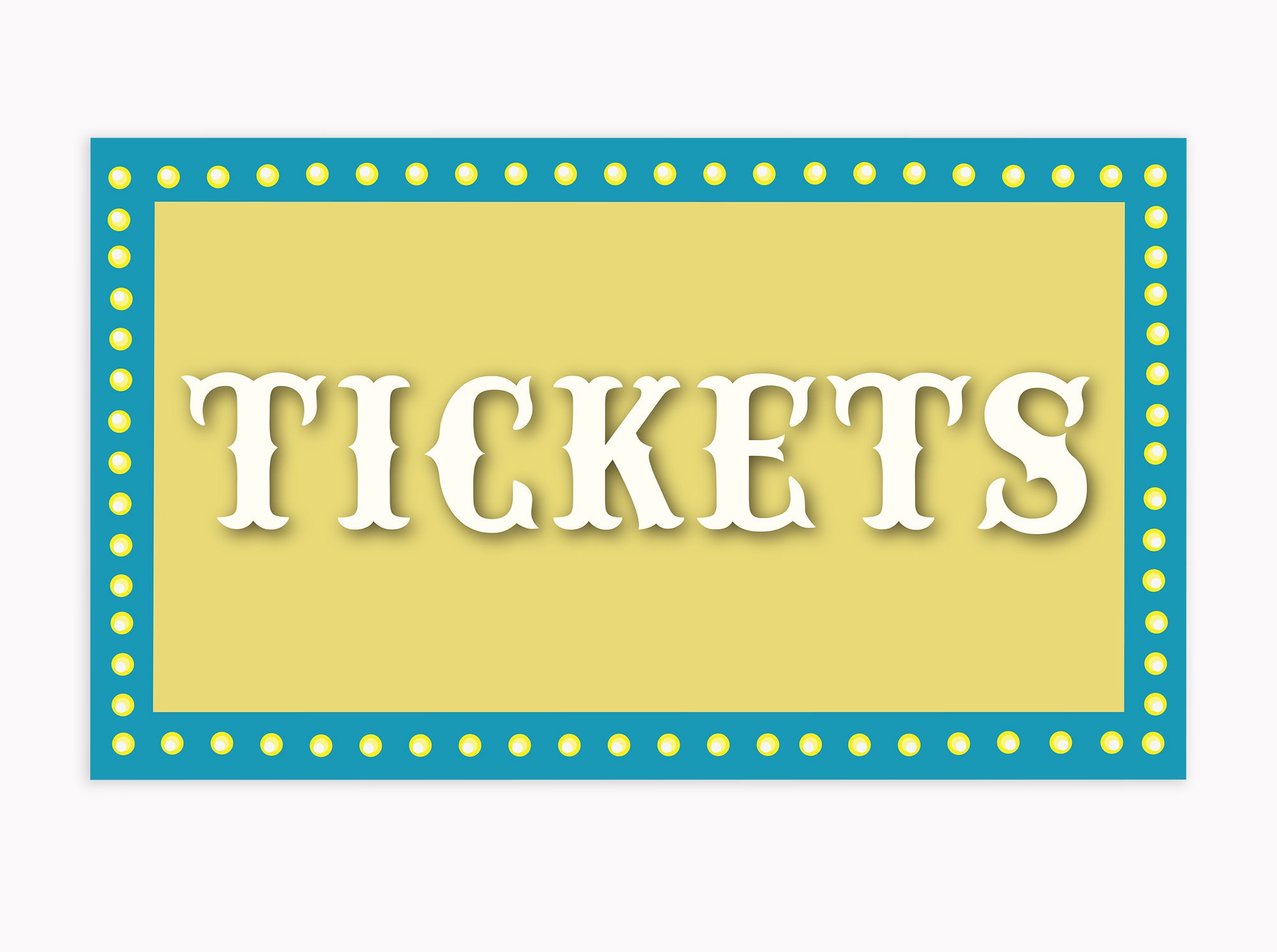 Fun Fair Tickets Tickets Sign Fun Fair Party or Circus Party Edit