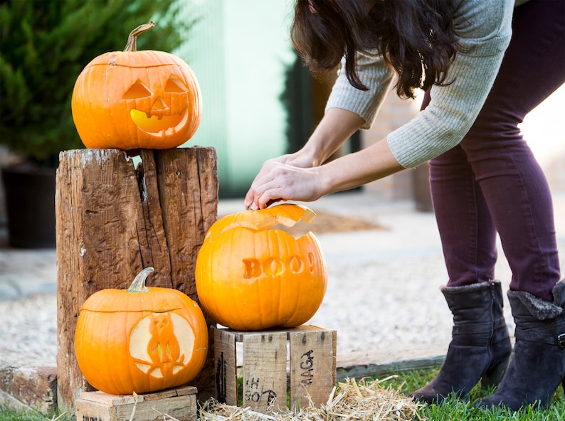 Jack O Lantern Templates Carving Pumpkin Stencils 12 Desings PDF Direct Download image 4