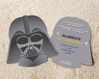 Star Wars Darth Vader Invitation - Personalized - Edit Online - Direct Download - PDF, PNG, JPG