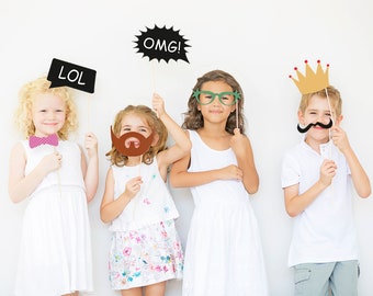 Essentials Photo Booth and Sign - Cutting Files - Disguises and props - Instant download