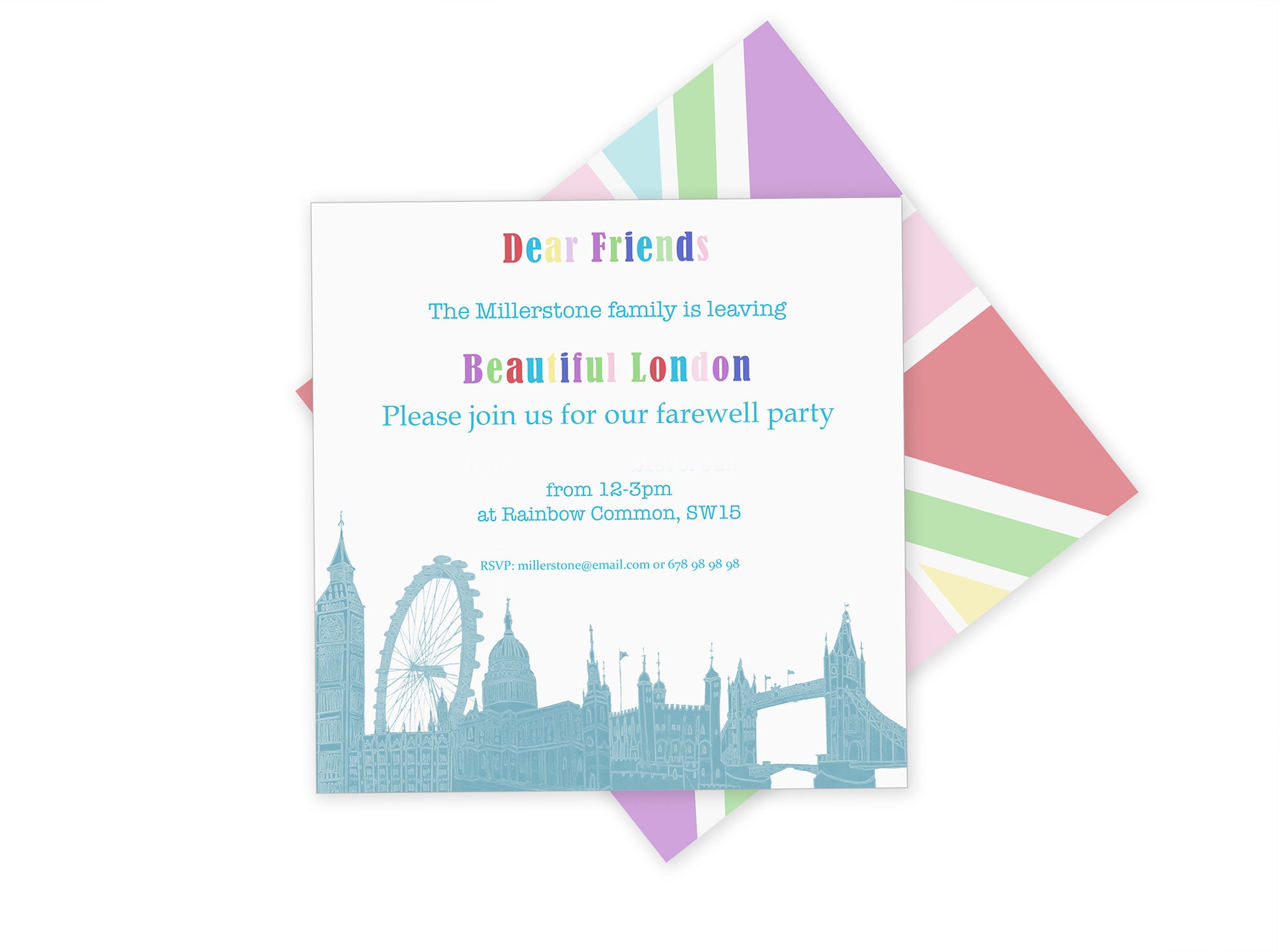 Beautiful londres personalizable invitaci n de fiesta de etsy