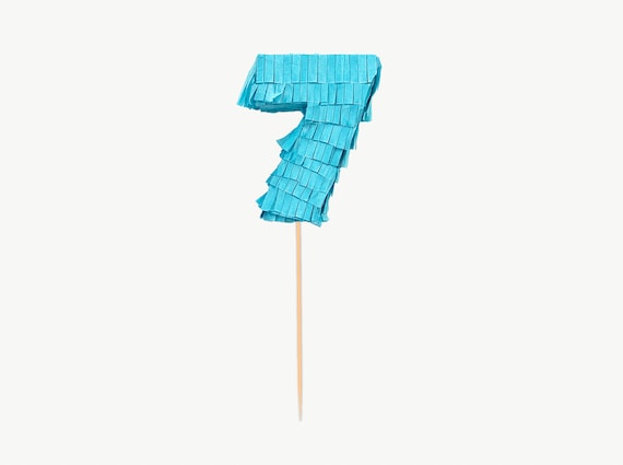 pinata number 7 template cake topper pinata pinata 3d etsy australia