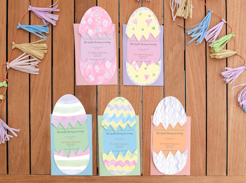 Interactive Painted Egg Easter Invitation - Custom Invitation - Instant Download - Edit Online - PDF, JPG, PNG image 7
