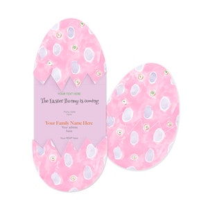 Interactive Painted Egg Easter Invitation - Custom Invitation - Instant Download - Edit Online - PDF, JPG, PNG image 2