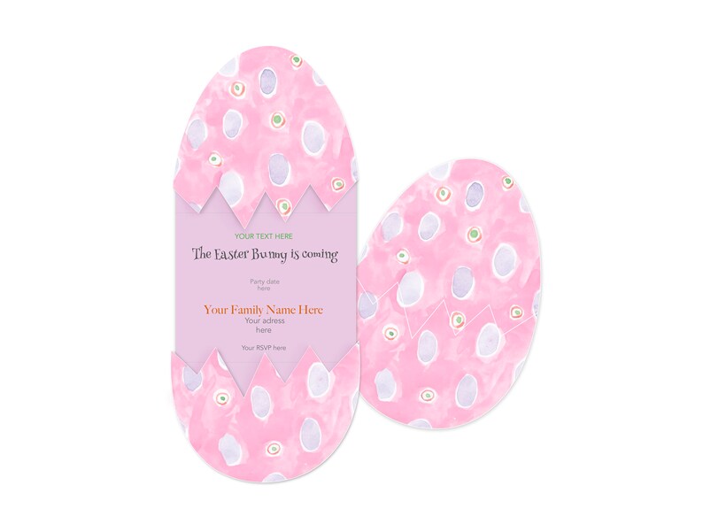 Interactive Painted Egg Easter Invitation - Custom Invitation - Instant Download - Edit Online - PDF, JPG, PNG image 2