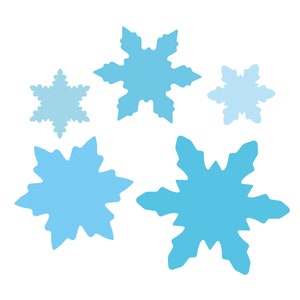 Snowflake Frozen star decoration templates Set - Cricut - Silhouette cutting files - Pdf, DXF, EPS, SVG - Download