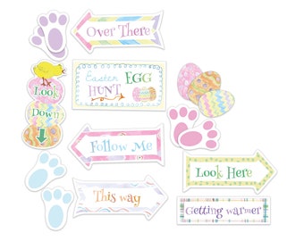 DIY Easter Egg Hunt Kit - Party Game decoration - Direct Download - Cut files - SVG, PDF