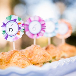 Number Stickers & Party Cupcake Toppers for Birthdays, Anniversaries, Weddings and Celebrations - Instant Download