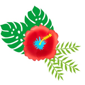 Paquete de 161 decoraciones hawaianas para fiestas de Luau, suministros de  fiesta de verano con temática de playa tropical, incluye telón de fondo