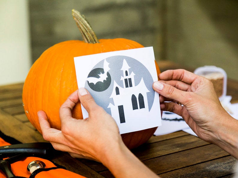 Jack O Lantern Templates Carving Pumpkin Stencils 12 Desings PDF Direct Download imagem 1