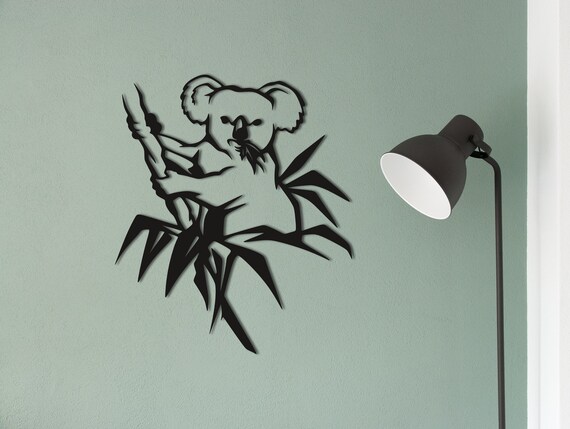 Geometric Koala Wall Art: HDF Wood Decor, Animal Lover Gift