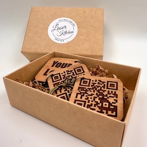 Porte-clés QR code personnalisé – Porte-clés en bois gravé personnalisé