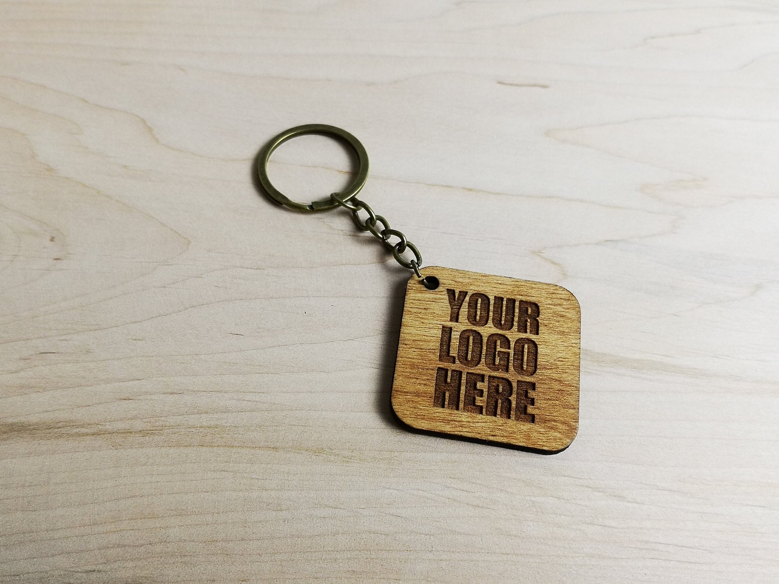 Custom Keychain With Business Logo Engraved Keyring With Etsy