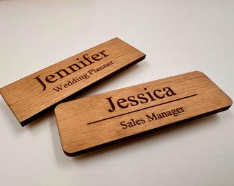 Placa identificativa personalizada con imán / Placas magnéticas portátiles / Placa de identificación personalizada grabada para empleados