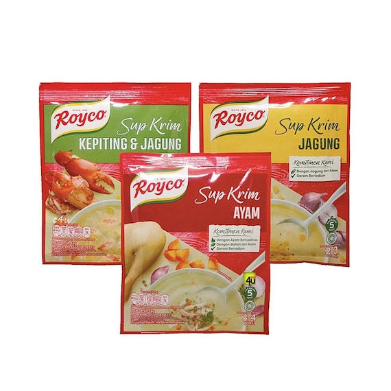 Royco Soup Cream chicken Soup Cream, Corn Soup Cream, & Crab Corn Soup  Cream 