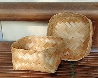 Bamboo Basket 5 inch wide Multi purpose (6 pairs)