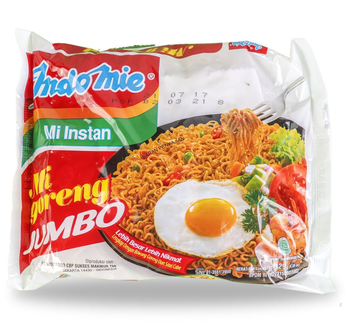 Indomie Instant Noodle Mi Goreng Jumbo 129 Gram Etsy