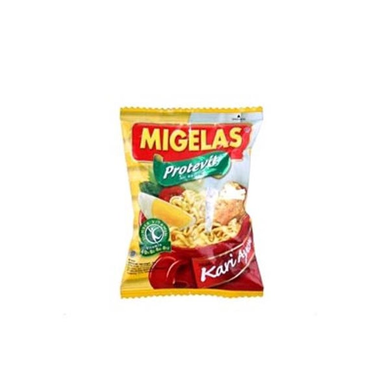 MIGELAS Protevit Mie Instant, 28 grams Chicken curry