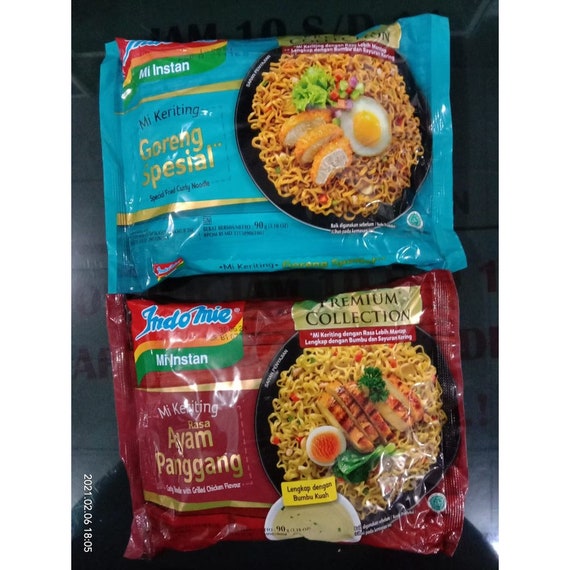 Instant Noodles Indomie Mie Curly Premium Collection goreng