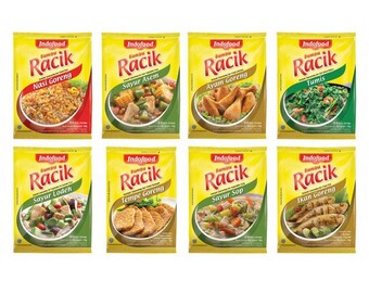 Indofood Bumbu Racik Bubuk (Instant Seasoning Powder) Sop, Lodeh, Sayur Asem, Nasi Goreng, Ayam Goreng, Tempe Goreng, Ikan Goreng, Tumis