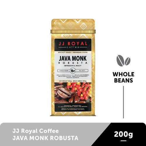 JJ Royal Coffee Java Monk Robusta Bean 200 Gram - Etsy Canada