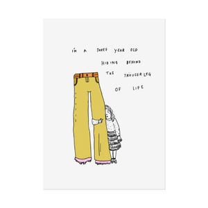 Whimsical Rolled Posters, Inspirational Wall Art, Quirky Home Decor, Unique Gifts , Playful Art Print, Shy Girl illustration