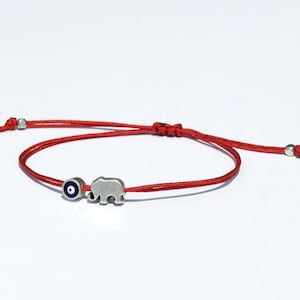 Evil eye bracelet   evil eye string bracelet Friendship bracelet Red string evil eye  Elephant with evil eye Turkish Jewelry Nazar bead