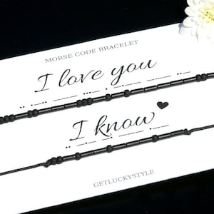 I love you I know bracelets matching couple bracelet Star Wars his and hers Valentines gift couple gift for boyfriend Han Solo princess Leia