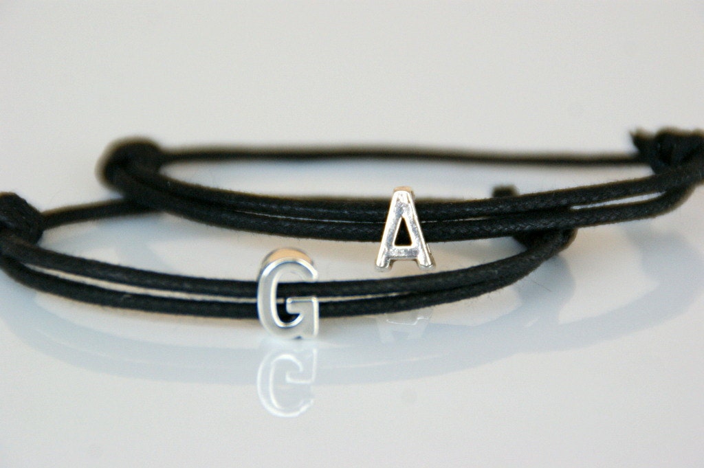 Mens Initial Bracelet Men Personalized Bracelet for Boyfriend Etsy