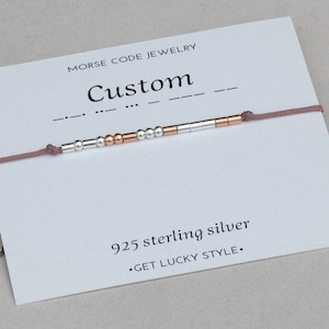 Morse code bracelet,Custom Sterling silver morse code bracelet for Men/ Women,Personalized bracelet with Secret message,Meaningful Bracelet