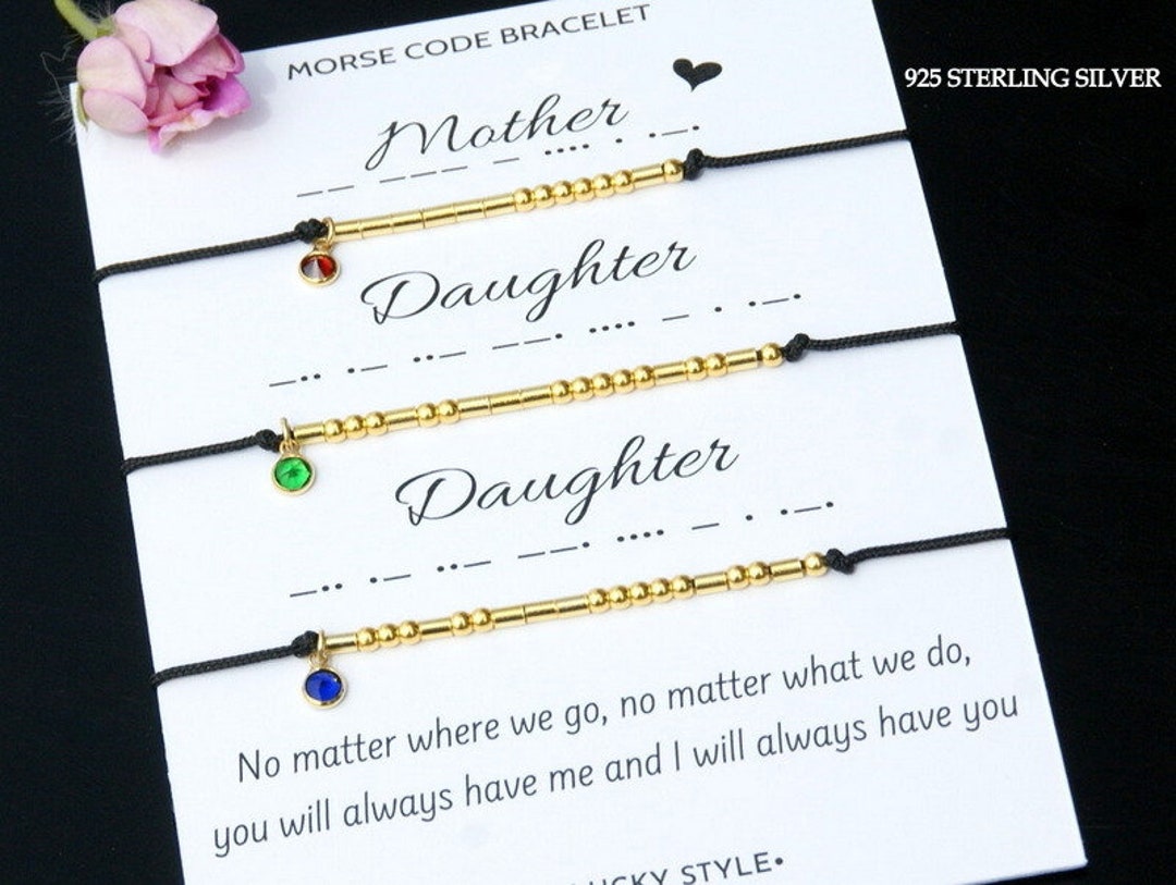 Mother daughter morse code bracelets deals