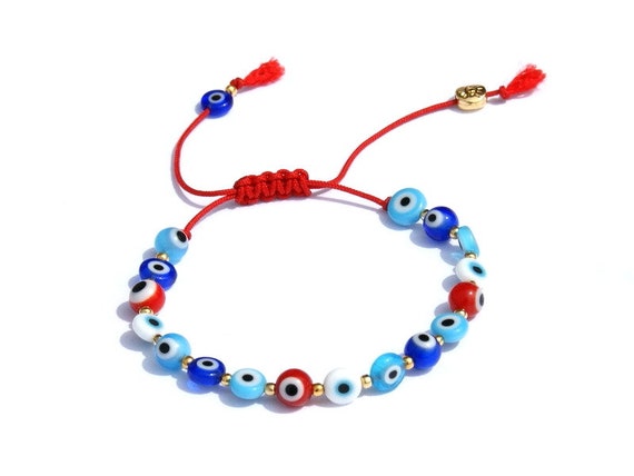 Multicolor Evil Eye Bracelet Evil Eye Protection Bracelet Red