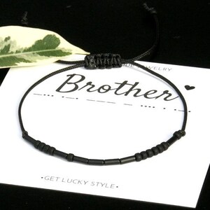 Brother morse code bracelet ,Sibling gift from sister imagem 3