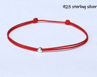 Red string bracelet Kaballah bracelet Sterling silver Amulet red string Kabbalah bracelet  Luck bracelet positive energy protective bracelet