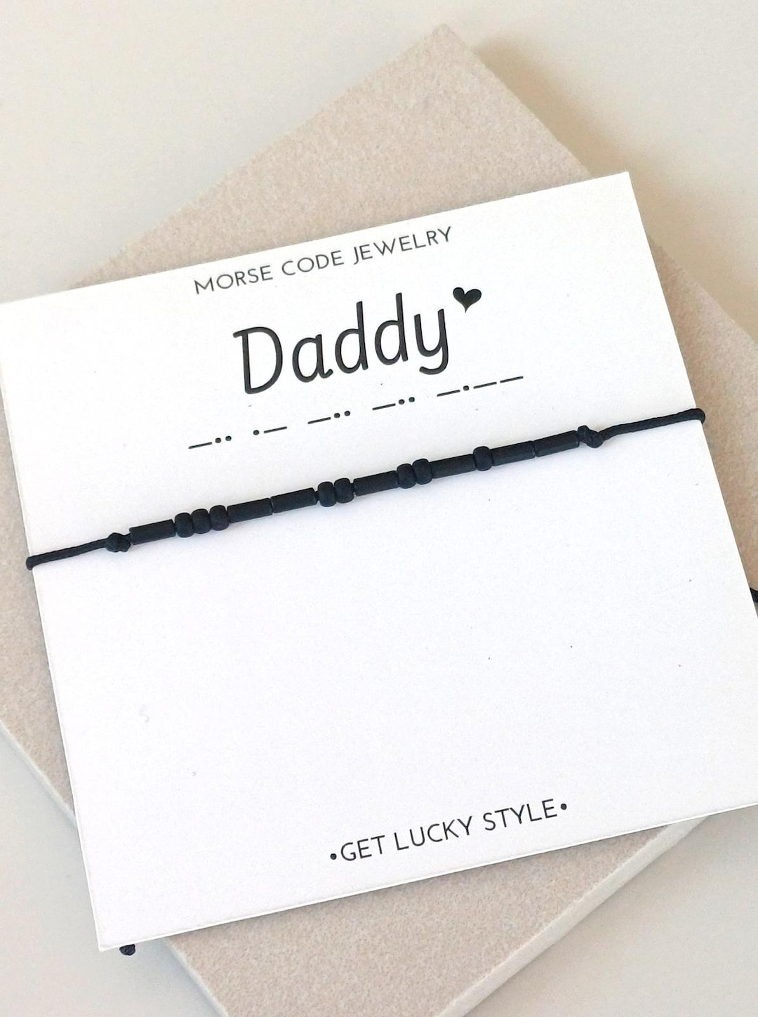 Daddy Morse Code Bracelet Black ,father's Day Gift for Dad - Etsy