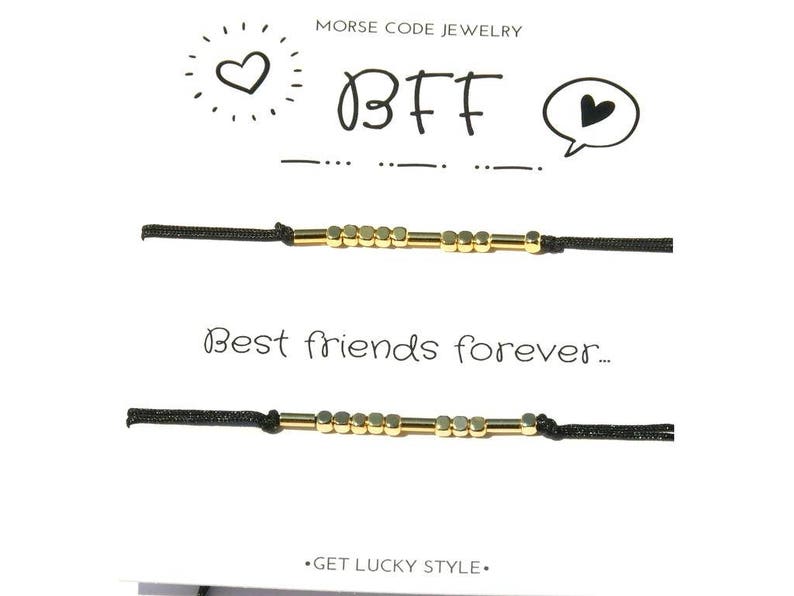 Morse code bracelet best friend Matching best friends bracelets gift for bff bracelet for 2 Valentines day gift for best friend