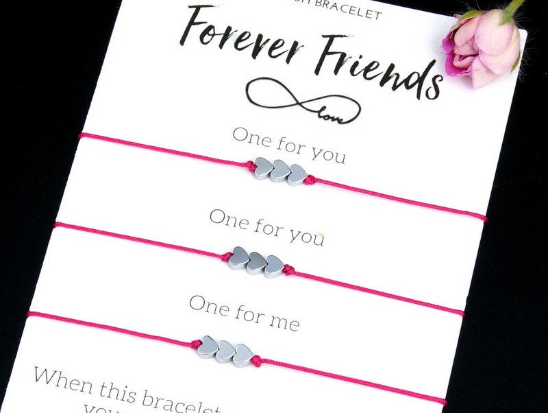 Best Friend Bracelet for 3 Forever Friends Best Friend Gift - Etsy