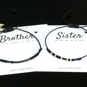 Brother Sister bracelet Morse code bracelet Brother Sister gift from sister Matching bracelet Birthday gift for Brother/Sister