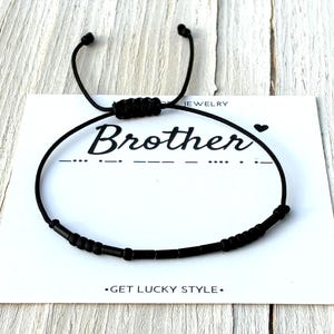 Brother morse code bracelet ,Sibling gift from sister imagem 6