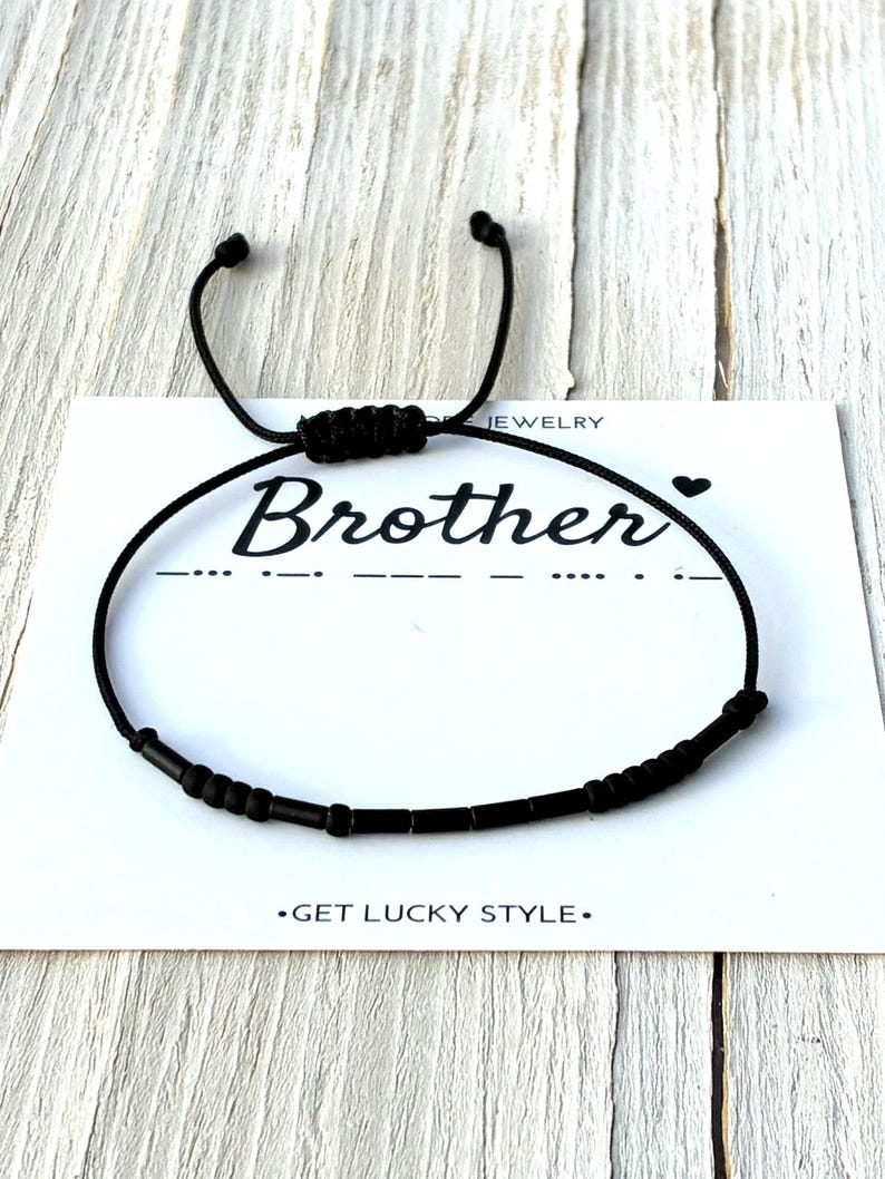 Brother morse code bracelet ,Sibling gift from sister imagem 6