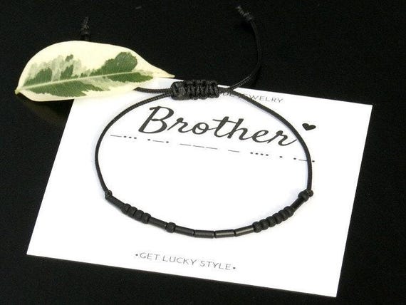 Brother morse  code bracelet ,Sibling gift from sister