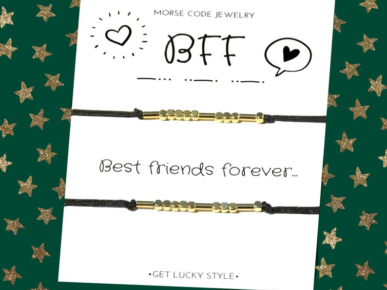 Morse code bracelet best friend Matching best friends bracelets gift for bff bracelet for 2 Valentines day gift for best friend